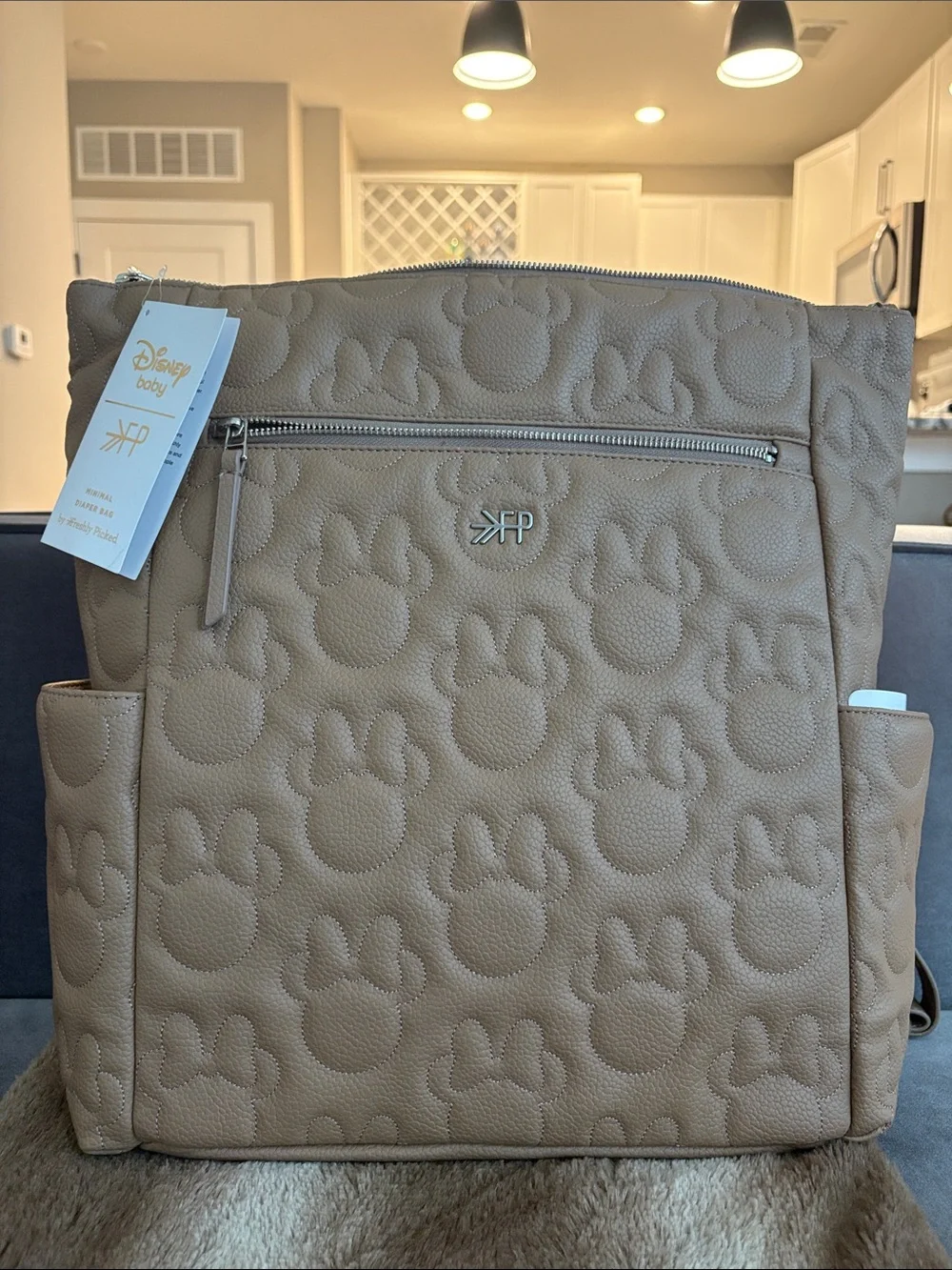 Available till August 12/2026 Freshly Picked Beige Minnie Mininal Diaper Bag